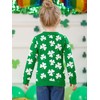 Infant St. Patrick's Irish Clover Shamrock Knitted Pullover Clover Sweater
