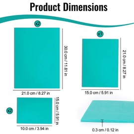 Pack of 5 Soft Rubber Linoleum Plates, Linoleum Plates for Linocutting, Stamp Rubber, Fine Surface, Thickness 3 mm, for the Manufacture of Stamps, Crafts and Printed Products (2A4 + A5 + 2A6)
