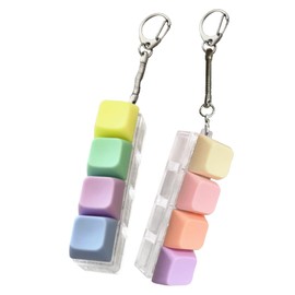 CHUNLINLAODA 2 Stück Tastatur Fidget Spielzeug, Fidget-Schlüsselanhänger in 4 Farben, Tastatur Fidget Klicker, Lustig Button Fidget Spielzeug zur Dekompression Dekoration (A)
