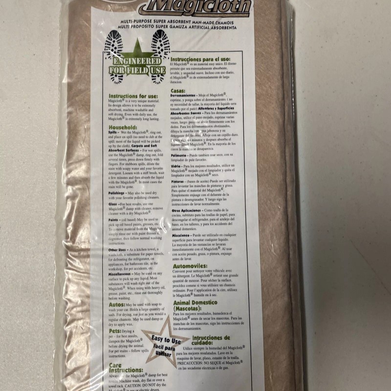 Euroclean The Original Magicloth Multi-Purpose Chamois Super Absorbant 2pk Live