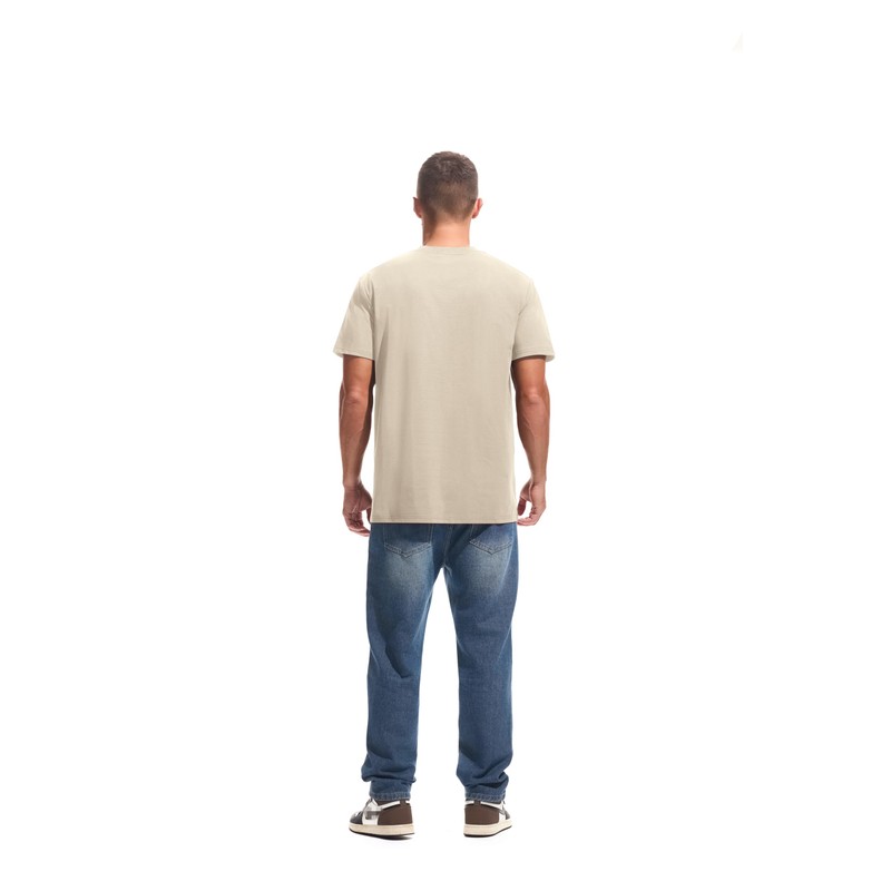 VEIISAR Men's Midweight Crew Neck T-Shirt - 210GSM Soft Cotton