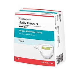 Curity Baby Diaper Tab Closure Size 6 Disposable Heavy Absorbency, 80058A - Case of 144