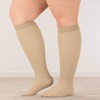 Silver StepsTM Wide Calf Compression Socks, 15-20 mmHg, Tan, X-Large