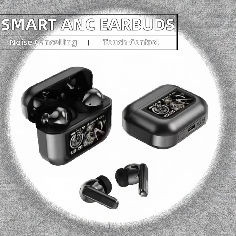 P3C Pro ANC TWS Earbuds with LCD Air Touch Screen