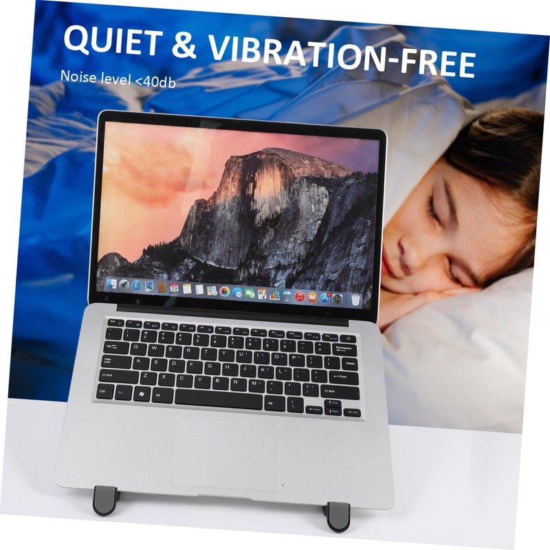 KONTONTY Laptop Cooling Stand Fan Desk Adjust Height Angle Slip