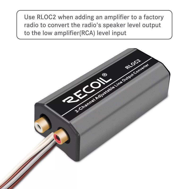 Recoil RLOC2 Two Channel Speaker Cable to RCA adjustable Line