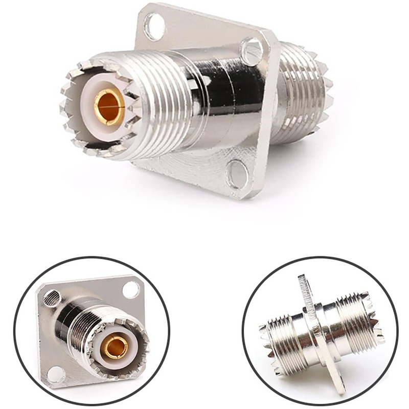 tunghey 2Pack SO239 to SO239 Chassis Mount Connector, SO239 UHF