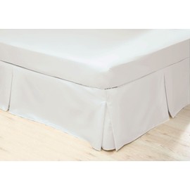 Belledorm White Platform Base Valance Sheet (Double) Easycare, Plain Dyed, Non Iron