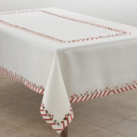 Candy Cane Border Design Christmas Tablecloth