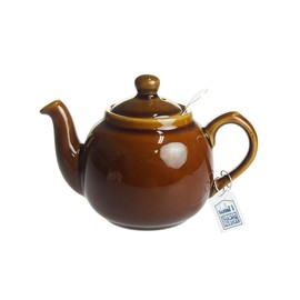 LONDON POTTERY Farmhouse Teapot for 2 Cups, Rockingham Brown