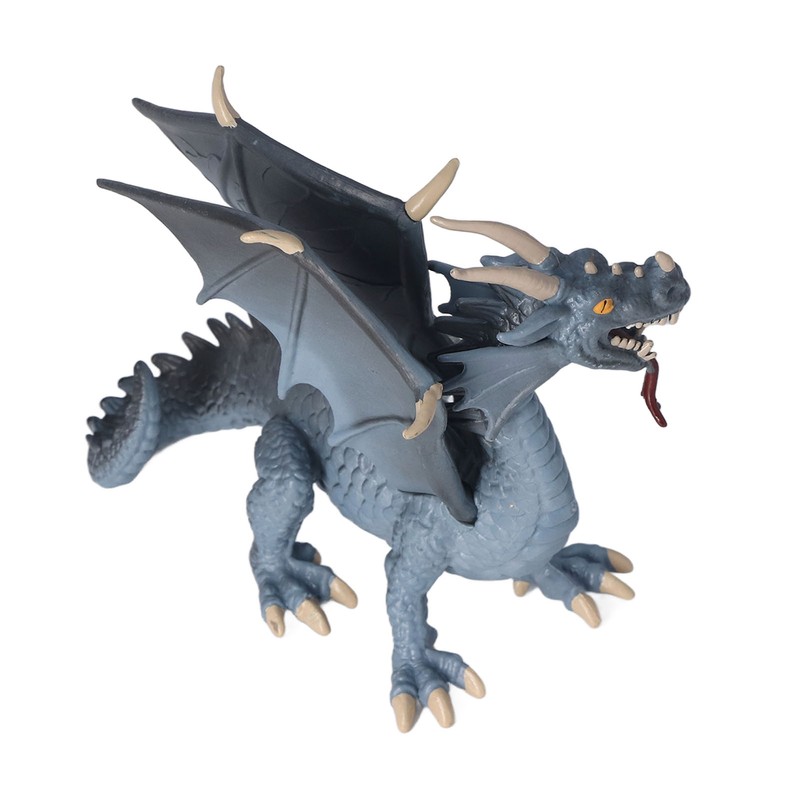 Dragon Model Figure Blue Plastic Vivid Cute Style Educational Dragon