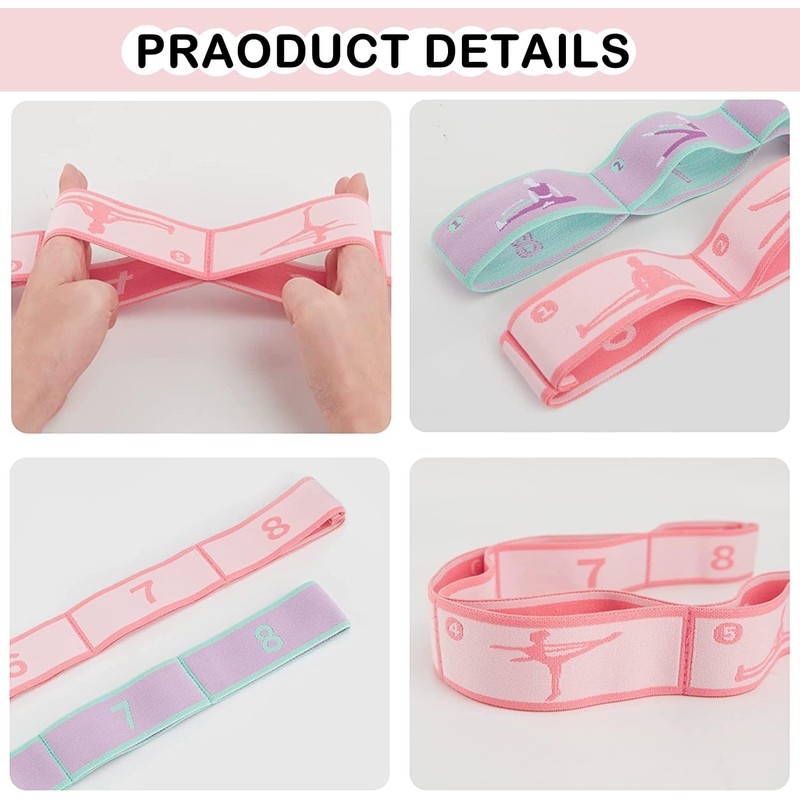 Stretch Straps with Loops for Exercise, 2 Pcs Yoga Stretch