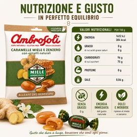 Ambrosoli Busta caramelle Mielness & Zenzero gr.90