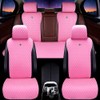 Red Rain Pink Car Seat Cover Luxury Leather Universal Seat