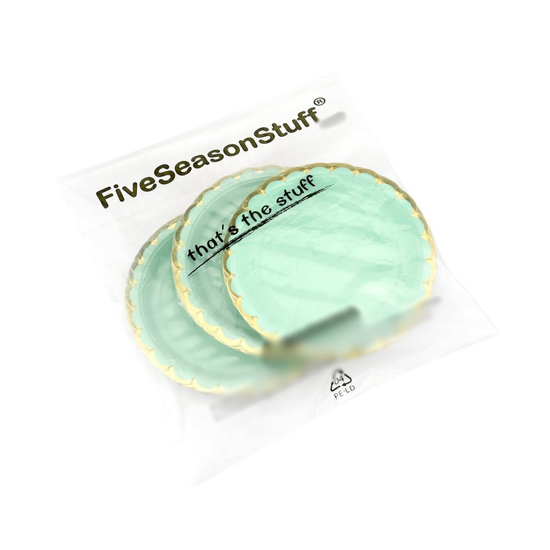 FiveSeasonStuff Paper Plates 7 inch Eco-friendly Biodegradable Compostable (Mint Green