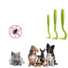 Pet Tick Remover Tool Set, 3 Sizes, Lime Green, for