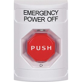 Emergency Power Off Push Button, 3-1/4" W