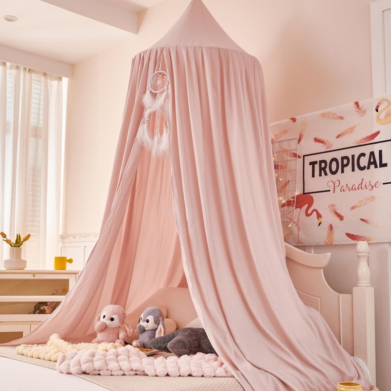 dix-rainbow Princess Decor Canopy for Kids Bed, Soft and Durable