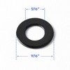3/16'' (100 Pack) Stainless Steel Flat Washers, 9/16'' OD, Black