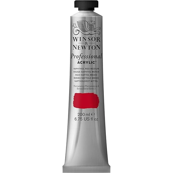 Winsor & Newton Professional Acrylic Paint, 200ml (6.75-oz) Tube, Naphthol