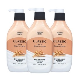 Happy Bath Classic Mild Body Lotion 400g x 3 Packs / 해피바스 클래식 순한 바디로션 400g 3개팩