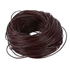 Operitacx Leather Cords Round Yards for Jewelry Making Smooth Cowhide Rope for Bracelets Necklaces and Beading Projects