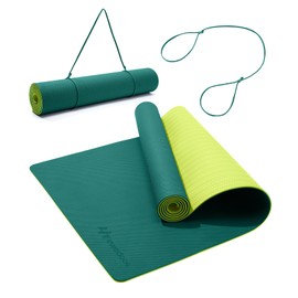 Ewedoos Eco Friendly Yoga Mat Thick TPE Yoga Mat Non Slip Yoga Mats Anti-tear Exercise Workout Mat for Women Men Kids Yoga, Pilates and Fitness