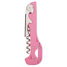 Franmara Boomerang Two-Step Corkscrew Wine Opener with Built-In Foil Cutter and Bottle Opener- Pink