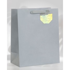 UK Greetings Large Gift Bag for Him/Her/Friend - For Birthdays, Christmas, New Year & Other Events - Silver Design