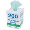 Abbey 200 All Purpose Cleaning Cloths in Portable Box Dispenser
