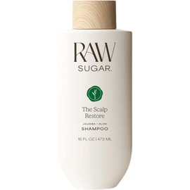 RAW SUGAR, The Scalp Restore Shampoo, Jojoba y Aloe, Limpia el Cuero Cabelludo, Hidrata y Refresca Cabello, 16 OZ