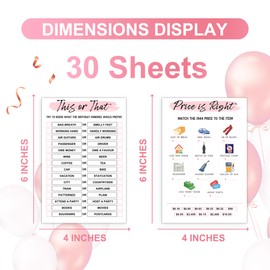 Juegos de fiesta de cumpleaños 80, juegos de fiesta de cumpleaños de 1944, juego de tarjetas de doble cara que incluye el precio es correcto, juegos de esto o aquel, suministros de fiesta de cumpleaños para adultos, paquete de 30 tarjetas