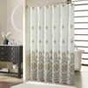BESTRIPES Long Fabric Shower Curtain, Beige and Tan Ombre Boho