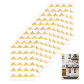 240 Pcs Gold Photo Corners Self Adhesive Photo Mounting Corner Sticker for Scrapbooking, Picture Corners for DIY Scrapbook, Photo Album, Journal, 10 Sheets