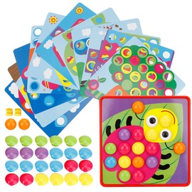Preschool Children Mushroom Button Nail Intelligent Learning Funny Toy Gift for Education