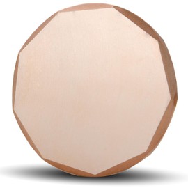 MICAIKEM 1-1/4" x 1/8" Thick Pure Copper Beveled Edge Blanks Coin Blanks Round Tags Heavy Duty 3mm Thick for Engraving and Hand Stamping. Pack of 5