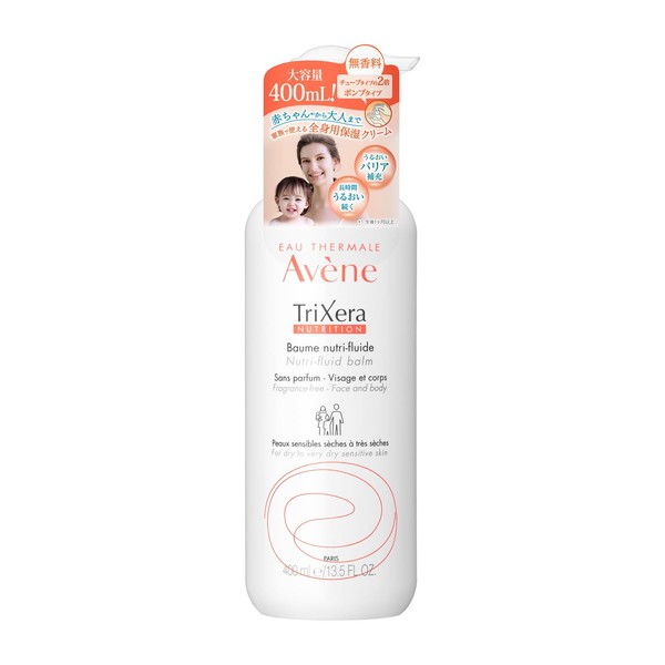 Avene Trixera NT Fluid Cream 13.5 fl oz (400 ml) Body Cream, Body Cream, Baby Products, Moist and Non-Sticky, Dry, Sensitive Skin