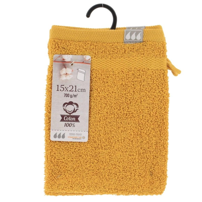 Tendance Set aus 2 waschhandschuhen 15x21 cm 100% Baumwolle -
