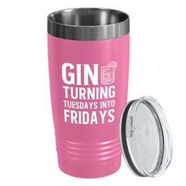 Gin Lover Pink Edition Viking Tumbler 20oz - Turning Tuesdays - Bartender Drink Lover Colleagues Funnny Pub Bar Alcohol Lover Brew Humor Bachelor Party