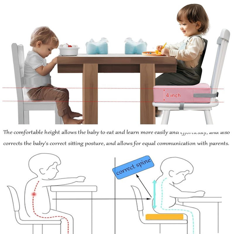 Eiury Toddler Booster Seat Dining Table Kitchen Chair, Waterproof Anti-Scratch