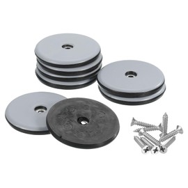 sourcing map 8Pcs Screw on Furniture Sliders, 2.56"(65mm) Round Furniture Glides Sliders, Chair Leg Sliders Floor Protectors Pads, Furniture Pads with Screws for Chairs, Cabinets, Light Blue