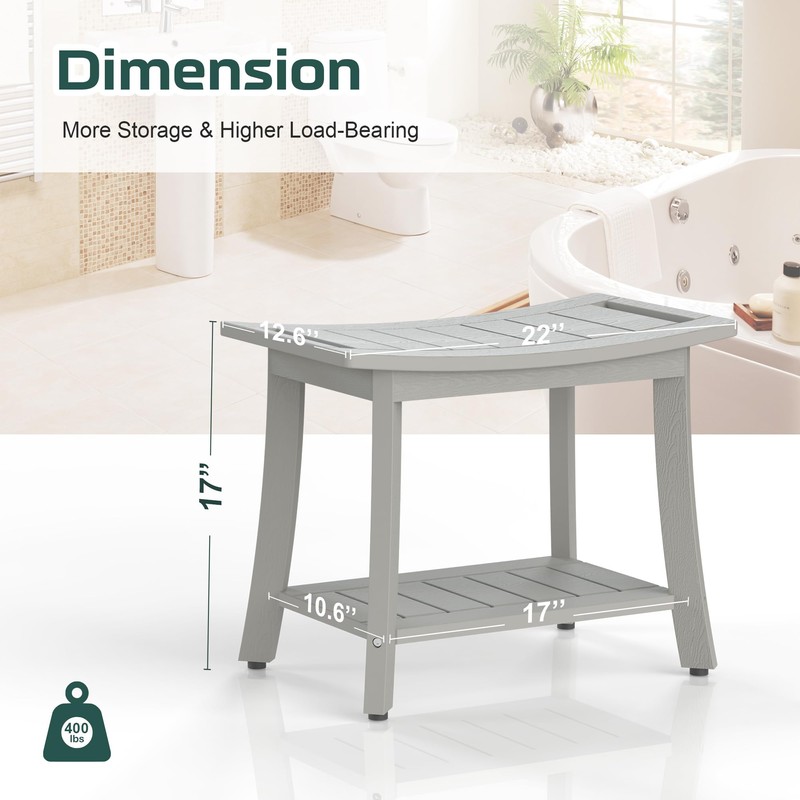 BEKVEM HIPS Shower Benches for Inside Shower, Waterproof Shower Stool