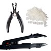 hair2heart Rebonding Set: Professional Hair Extension Kit with Heat Tongs,