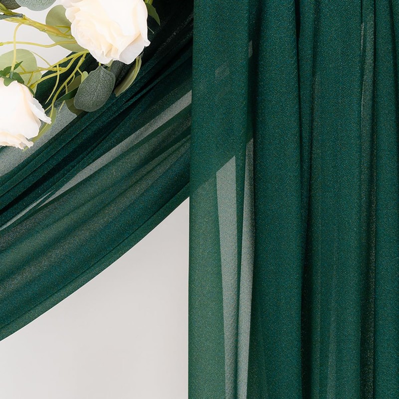 Loopiske Emerald Green Wedding Arch Draping Fabric 1 Panel 29"