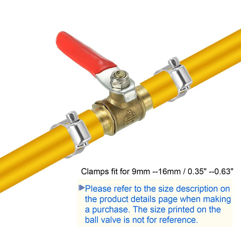 QUARKZMAN 1/2 Inch Mini Ball Valve Brass Shut-off Valve Switch