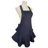 LilMents Women's Retro Denim Kitchen Bib Chef Apron (Navy Blue)