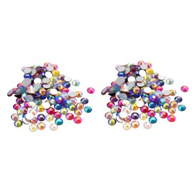 Healvian 8000pcs Colorful Nail Art Rhinestones Flatback Crystal Nail Decorations for Manicure Versatile for Crafts Home Decor Phone Cases Art