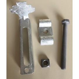 SPH Pack of 4 Galvanised Grate Clamp for Mesh Width 30 x 30 mm to Grate Height 50 mm
