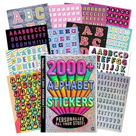 Fashion Angels Más de 2,000 cuadernos de calcomanías del alfabeto, incluye divertidas y coloridas calcomanías de letras para manualidades, ideal para complementar cuadernos de niños y adolescentes, diarios y más