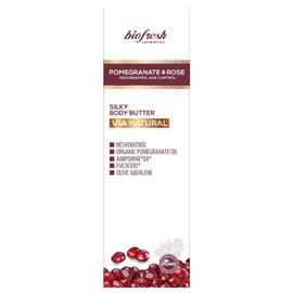 Biofresh cosmetics Via Natural reichhaltige körpercreme seidiger note mit granatapfel und Rosenwasser, resveratrol alterskontrolle 200ml